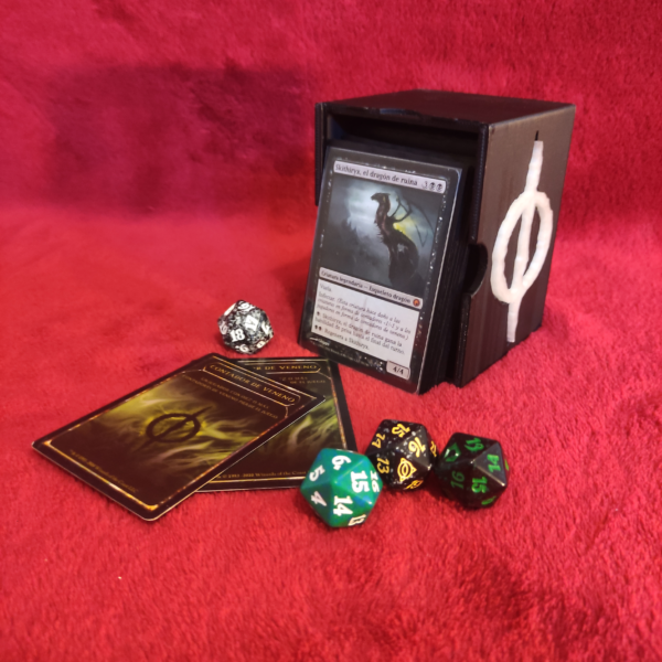 Deckbox de diseño premium – Caja protectora para cartas coleccionables en toploaders. Ideal para Magic: The Gathering, Yu-Gi-Oh! y otros TCG.